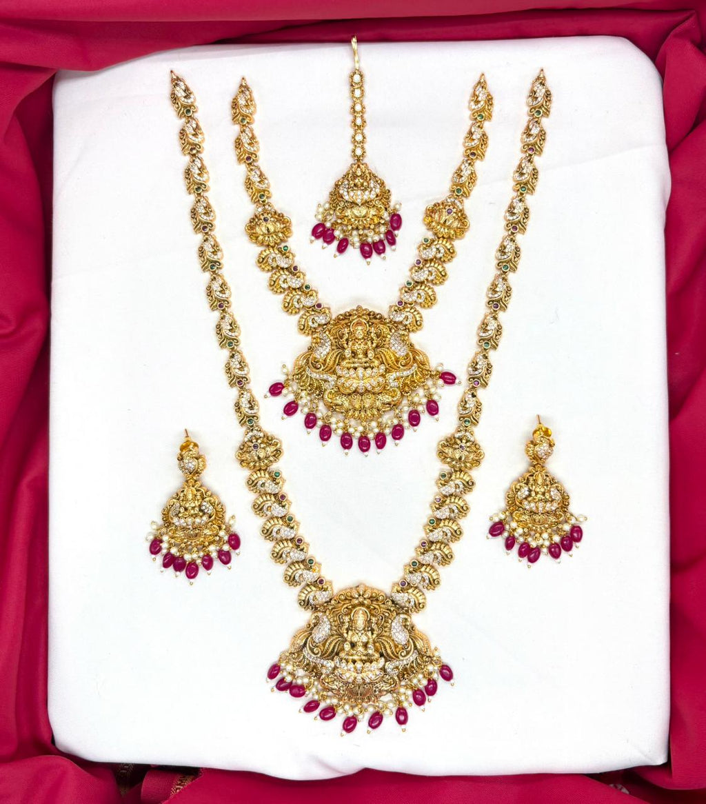 Nakshi finishing Red Beads Combo-Set