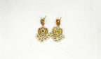 Nakshi finishing with Gold  plating with white pearls