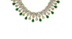 Victorian finishing with Green stone Short Necklace