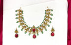 Gold plating with kundan Stone Short Necklace