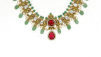 Gold plating with kundan Stone Short Necklace