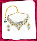 Gold-toned White Kundan Stone heavy Choker