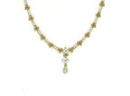 Gold-plated contemporary style With AD & Lobster Clasp Short Necklace