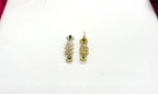 Gold-plated American Diamond Green Stones Short Necklace