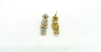 Gold-plated American Diamond Mint-Green Stones Short Necklace