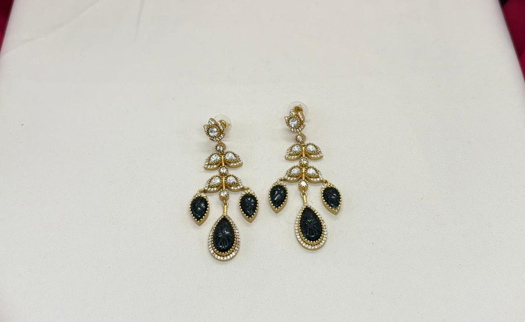 Black Austrian Crystal Chandelier Earring