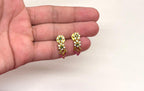 Elegant floral leaf droplet AD Multi-stone Short Necklace