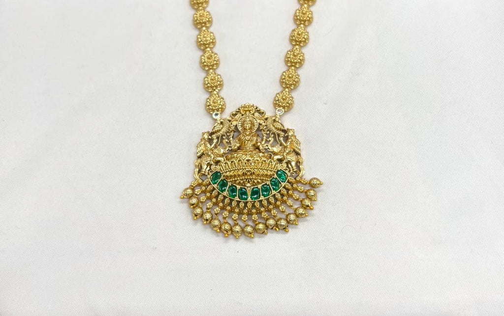 Matte finishing  lord Lakshmi designed Long Haram