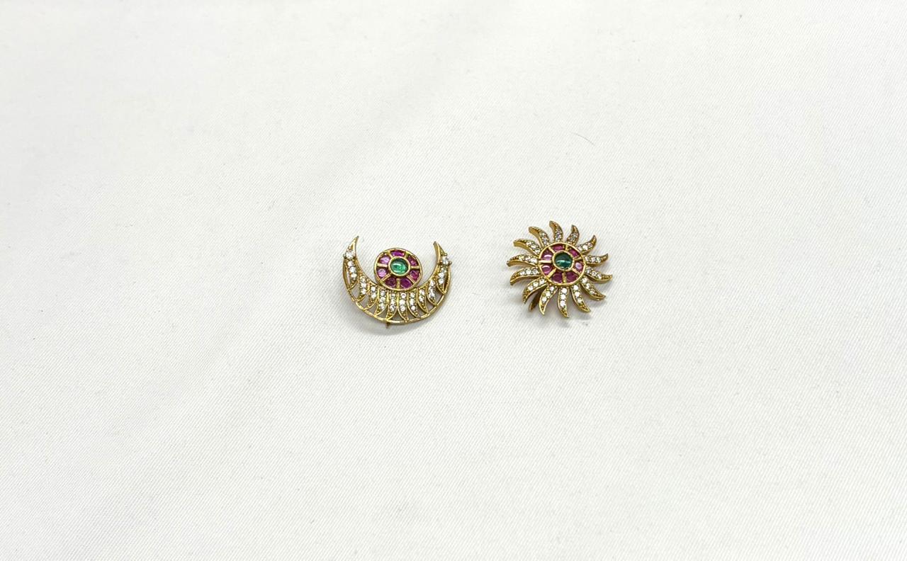 Matte finishing SURYUDU and CHANDRUDU Locket