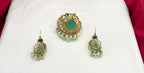 Victorian finishing with Light-Blue stone designed Locket