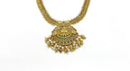 Matte finishing lord Lakshmi pendent with small stones Short Necklace