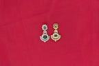 G.J polish American Diamond With Green stone Necklace
