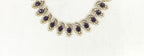 matte finishing American diamond and purple stone short Necklace