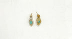 matte finishing American diamond and Mint-green stone short Necklace