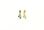 Alloy Green Crystal Floral vine design Short Necklace