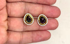 Premium Three layered AD Stones With purple stone Necklace