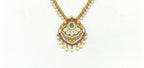 matte finishing AD stones and floral design Short Necklace