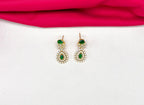 matte finishing  Green American diamonds Short Necklace