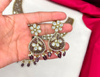 Premium Emerald Pristani Hasli Deep green stones Necklace