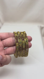 Matte finishing flower design Bangle