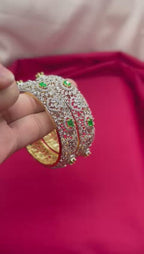 G.J Polishing with Flower Designed  Bangle