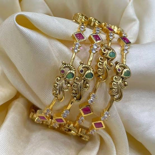 4-Piece Matte Finish Bangles | Artificial Jewellery